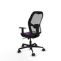 Piqueras y Crespo Chaise de Bureau Jorquera Violet et Gris