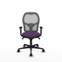 Piqueras y Crespo Chaise de Bureau Jorquera Violet et Gris