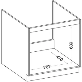 MODENA - Meuble sous évier 80 cm 2 portes battantes - Chene artisan / Noir mat - 80 x 52 x 82 cm - Plan de travail non inclus
