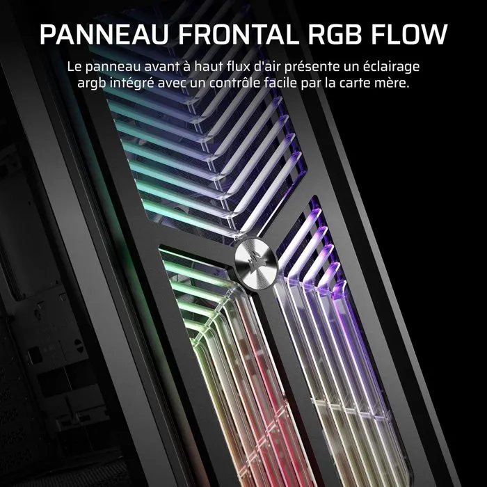 Corsair Boîtier PC FRAME 4000X RS Moyen Tour Noir 4 Ventilateurs RS120 ARGB