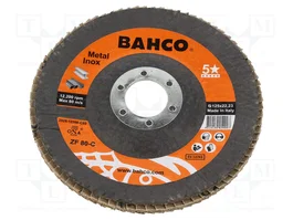 BAHCO Disque à polir à lambeau Ø 125mm Granulation 80