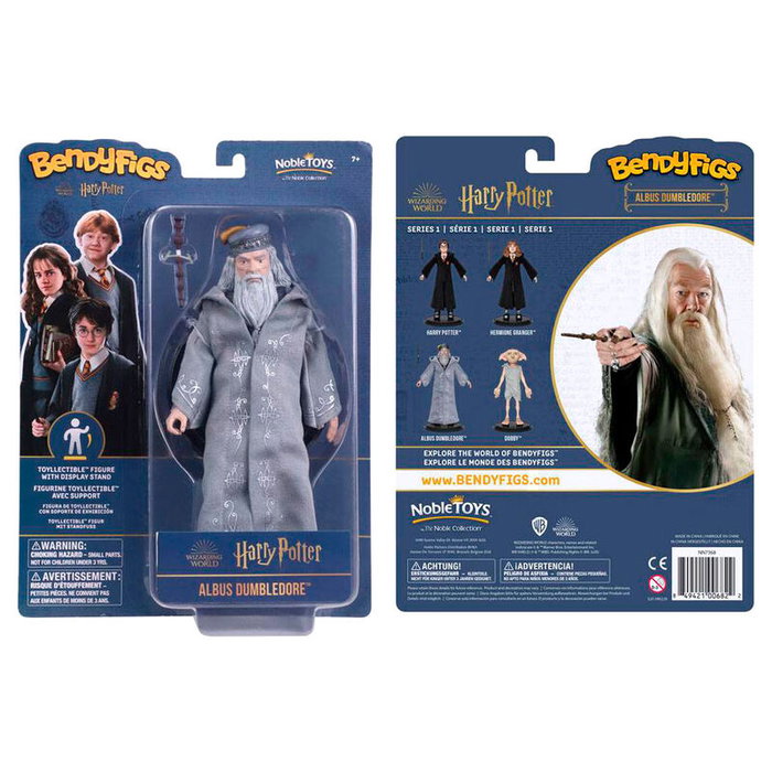 Noble Collection Figura Maleable Bendyfigs Dumbledore avec baguette Harry Potter 19cm Noble Collection Figura Maleable Bendyfigs Dumbledore avec baguette Harry Potter 19cm
