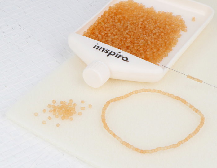 Innspiro Perles de rocaille en verre rond glaçage or 2,3mm 120g