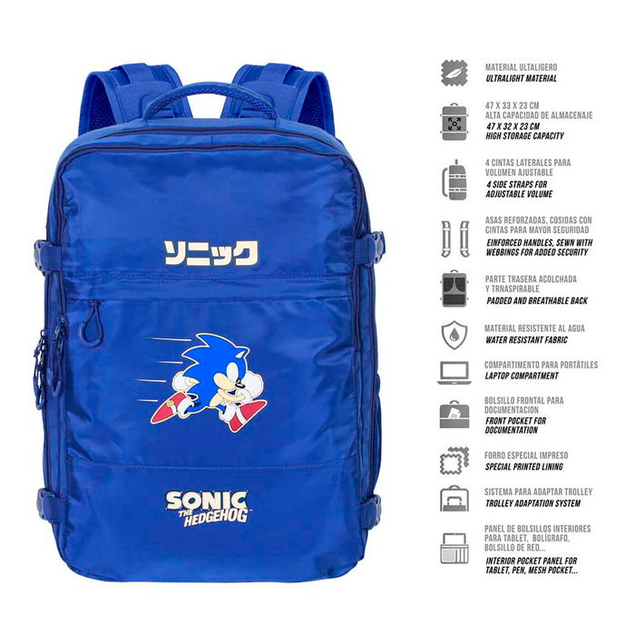 Karactermania Sac à dos Multi-usage Sonic Cabine Bleu