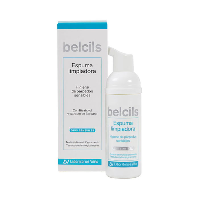 BELCILS Mousse Nettoyante pour Paupières Délicates, Yeux Sensibles et Lentilles - 50 ml