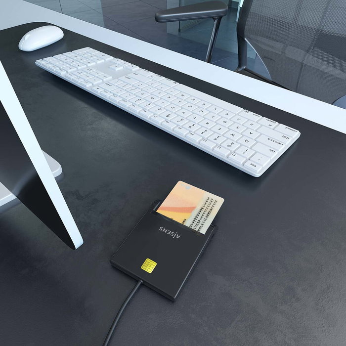 Lecteur de Cartes Externe DNI Aisens ASCR-SN06-BK Noir