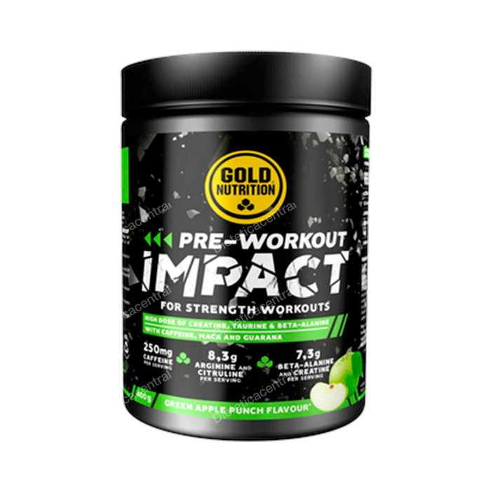 GOLD NUTRITION PRE-WORKOUT IMPACT Pomme Verte 400g GOLD NUTRITION PRE-WORKOUT IMPACT Pomme Verte 400g