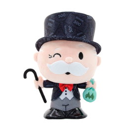 Bizak Peluche Mr. Monopoly 18 cm - Licencié Officiel Haute Qualité
