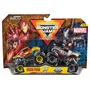 Spin Master 6070555 Coffret 2 Véhicules Monster Jam Marvel à l'échelle 1:64 - Monster Trucks avec Spider-Man, Black Panther, Iron Man