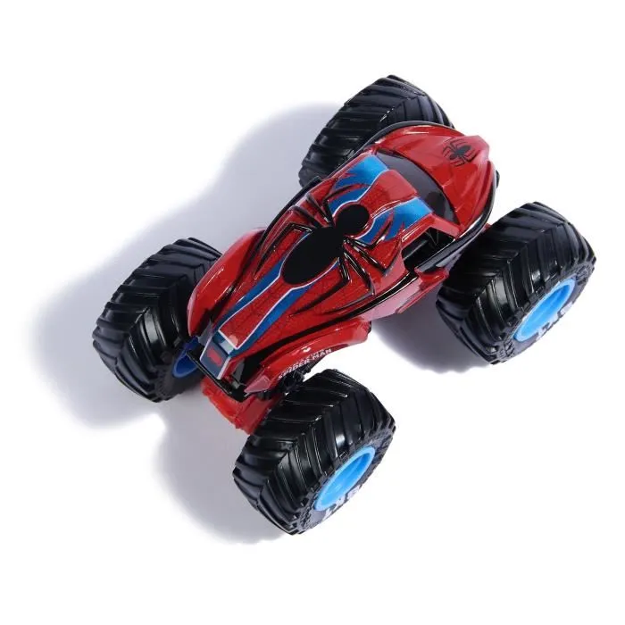 Spin Master 6070555 Coffret 2 Véhicules Monster Jam Marvel à l'échelle 1:64 - Monster Trucks avec Spider-Man, Black Panther, Iron Man