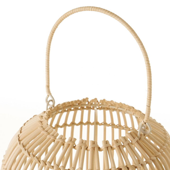 BigBuy Home Lampe de bureau Naturel Métal Rotin