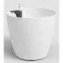 Artevasi San Remo SWS 30 MA - Pot de fleurs avec pieds pour intérieur et extérieur en plastique résistant aux UV - Ø30,5 x H27 cm, 14,5 L - Blanc