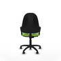 PIQUERAS Y CRESPO Chaise de bureau Algarra, tissu pistache, base polyamide noir