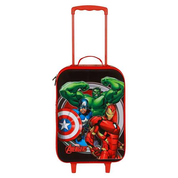 Karactermania Maleta Trolley Soft 3D Los Vengadores Almighty - Valise à main souple pour enfant, Avengers, 52 x 33 x 17 cm, polyester et EVA Karactermania Maleta Trolley Soft 3D Los Vengadores Almighty - Valise à main souple pour enfant, Avengers, 52 x 33 x 17 cm, polyester et EVA