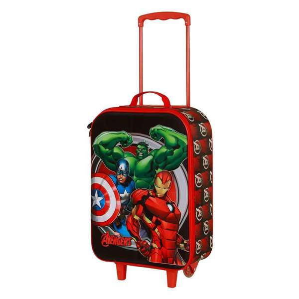 Karactermania Maleta Trolley Soft 3D Los Vengadores Almighty - Valise à main souple pour enfant, Avengers, 52 x 33 x 17 cm, polyester et EVA Karactermania Maleta Trolley Soft 3D Los Vengadores Almighty - Valise à main souple pour enfant, Avengers, 52 x 33 x 17 cm, polyester et EVA