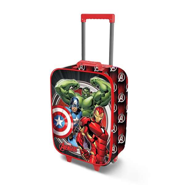 Karactermania Maleta Trolley Soft 3D Los Vengadores Almighty - Valise à main souple pour enfant, Avengers, 52 x 33 x 17 cm, polyester et EVA Karactermania Maleta Trolley Soft 3D Los Vengadores Almighty - Valise à main souple pour enfant, Avengers, 52 x 33 x 17 cm, polyester et EVA