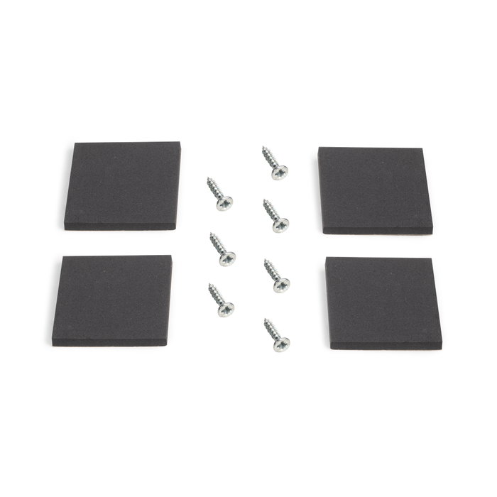 Emuca Jeu de pieds rectangulaires Square pour table, largeur 600mm, Acier, Peint en blanc