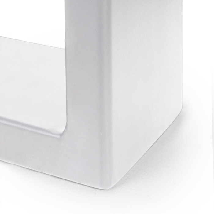 Emuca Jeu de pieds rectangulaires Square pour table, largeur 600mm, Acier, Peint en blanc