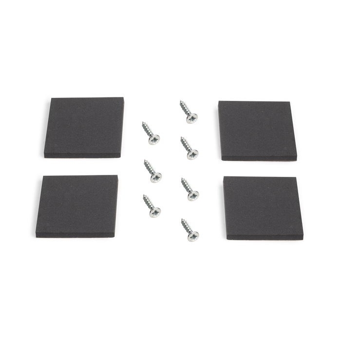 Emuca Jeu de pieds rectangulaires Square pour table, largeur 600mm, Acier, Peint en blanc