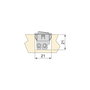 Emuca Lot de 10 interrupteurs à encastrer Gris D21x21
