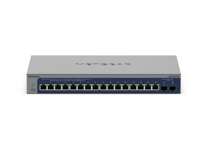 Netgear - Commutateur Ethernet Intelligent 16 Ports 10G/Multi-Gigabit avec 2 Ports SFP+ 10G, Gestion via Cloud Insight incluse