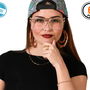 Set Accessoire Hip Hop avec Collar, Lunettes et Foulard - Ensemble de Bijoux et Accessoires pour Fête Déguisée et Carnaval Style Urbain