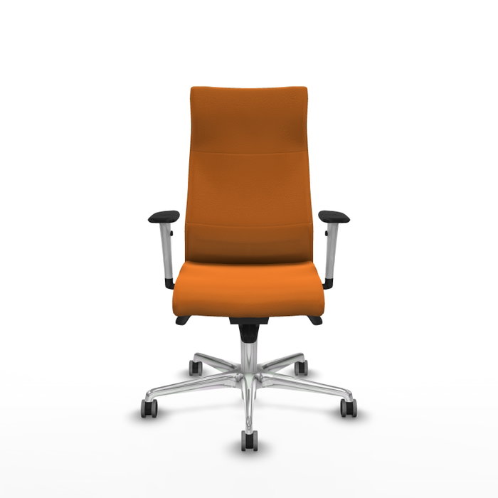 Piqueras Y Crespo Fauteuil Albacete Orange avec mécanisme Sincro et base aluminium Piqueras Y Crespo Fauteuil Albacete Orange avec mécanisme Sincro et base aluminium