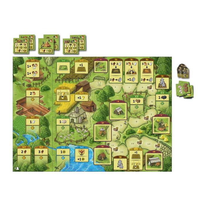 Asmodee Jeu de société Agricola Édition Familiale – Jeu de stratégie agricole pour 1-4 joueurs dès 8 ans – PEGI 8 – Version française