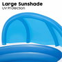 Bestway Piscine Gonflable 2 Chambres Parasol 241x241x140 cm +6 Ans Jardin 54337