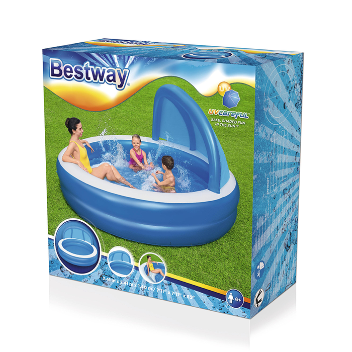 Bestway 54337 Piscine Gonflable Enfant avec Parasol 241x241x140 cm +6 Ans Bestway 54337 Piscine Gonflable Enfant avec Parasol 241x241x140 cm +6 Ans