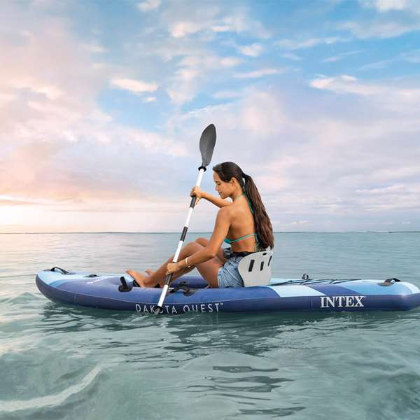 Intex Kayak Dakota Quest Sit On Top avec pagaie en aluminium et pompe