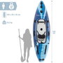 Intex Kayak Dakota Quest Sit On Top avec pagaie en aluminium et pompe
