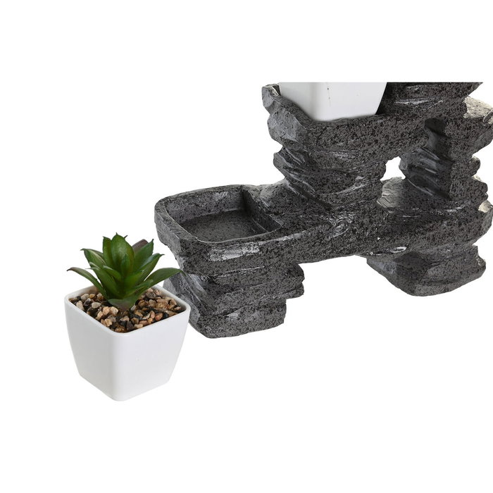 Figurine Décorative DKD Home Decor Noir Doré Blanc Résine Moine Oriental (21 x 7,5 x 25 cm) (2 Unités)