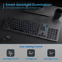 Ewent EW3296 Clavier sans fil rétroéclairé Espagnol