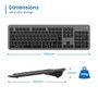 Ewent EW3296 Clavier sans fil 2.4GHz + Bluetooth rétroéclairé blanc disposition ES