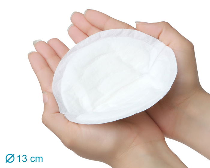 KioKids Disques d'Allaitement 30 Pièces, Blanc, 130 mm, Ultra-fins et Absorbents avec Revers Imperméable, Lot de 30 Protections Individuelles
