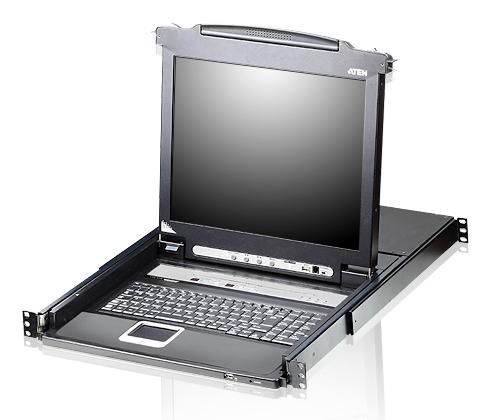 Aten CL5708 - Commutateur KVM LCD 8 ports PS/2/USB avec écran 17 pouces et console intégrée - Switch pour 256 ordinateurs Aten CL5708 - Commutateur KVM LCD 8 ports PS/2/USB avec écran 17 pouces et console intégrée - Switch pour 256 ordinateurs