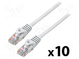 LANBERG Cordon de raccordement Cat 5e U/UTP 0,5 m RJ45 gris