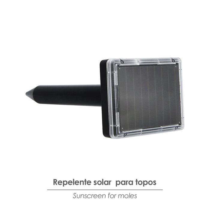 PAPILLON Ensemble de 3 répulsifs à ultrasons pour taupes et souris avec panneau solaire