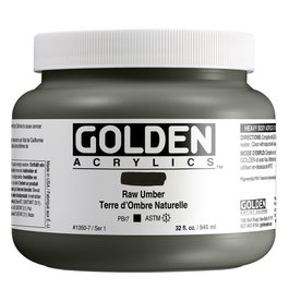 Golden Couleurs Acryliques Heavy Body Terre d'Ombre Naturelle 946 ml