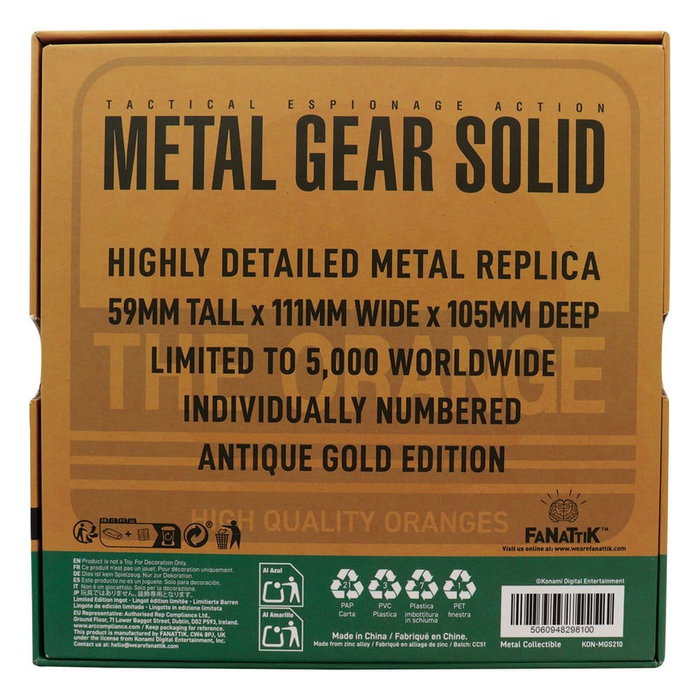 FaNaTtik Metal Gear Solid 2 Cardboard Box Antique Gold