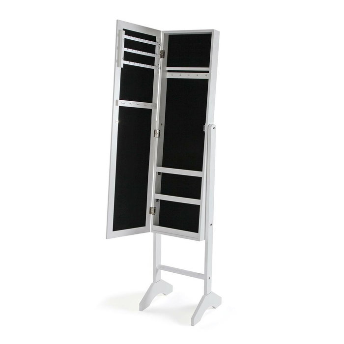 Miroir mural Versa Blanc Miroir Bois MDF Minimaliste 33,5 x 153 x 35,2 cm