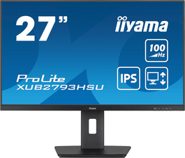 IIYAMA XUB2793HSU-B7 - Moniteur PC écran 27 pouces IPS Full HD 1080p, HDMI, USB-C, Noir