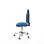 Chaise Algarra Contact permament de base Cuir écologique Bleu clair Structure chromée Sans accoudoirs Sans appui-tête Patins de chaises