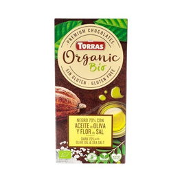 TORRAS Chocolat Noir 70% avec Huile d'Olive BIO 100g