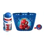 Disney - Set Corbeille + Bidon + Sonnette SPIDER-MAN - Pour vélo, trottinette ou tricycle enfant - 3 ans et plus - Bleu et Rouge