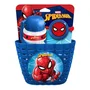 Disney - Set Corbeille + Bidon + Sonnette SPIDER-MAN - Pour vélo, trottinette ou tricycle enfant - 3 ans et plus - Bleu et Rouge