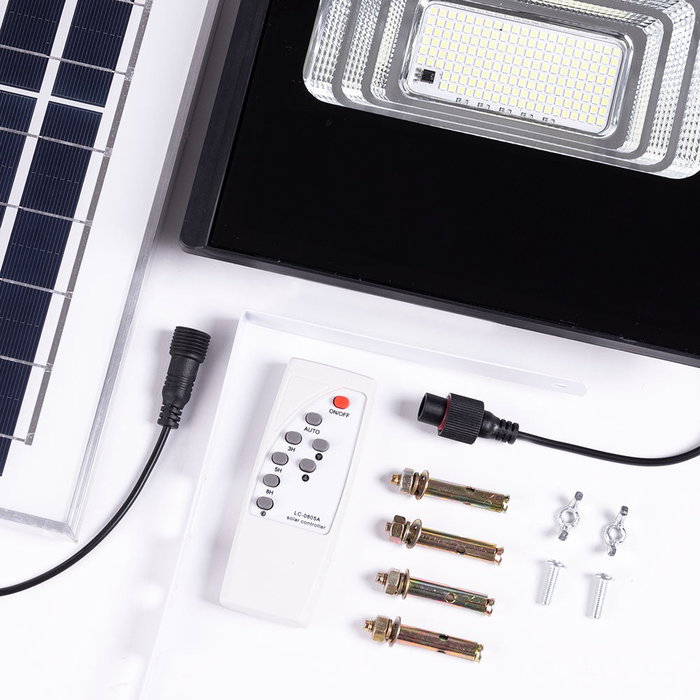Projecteur solaire LED 65 W Blanco Frío 6500 K avec panneau et télécommande Projecteur solaire LED 65 W Blanco Frío 6500 K avec panneau et télécommande