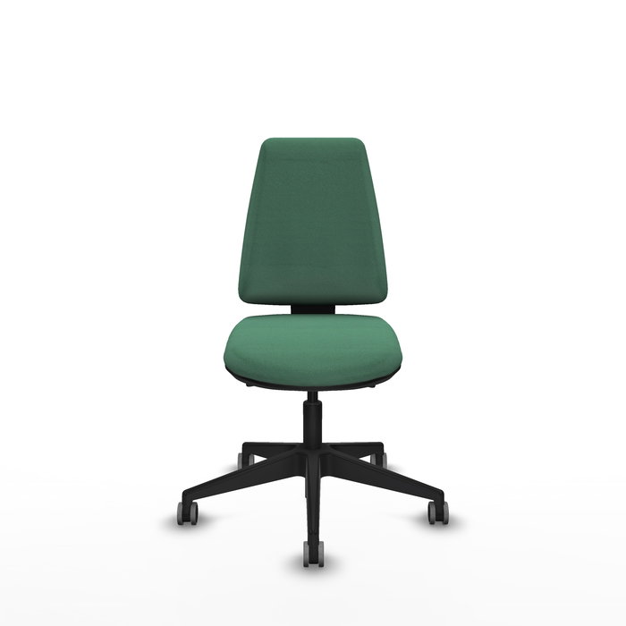 Chaise Elche Asynchrone Tissu Vert émeraude Base pyramidale noire Sans accoudoirs Sans appui-tête Roulettes 65mm pour moquette Chaise Elche Asynchrone Tissu Vert émeraude Base pyramidale noire Sans accoudoirs Sans appui-tête Roulettes 65mm pour moquette