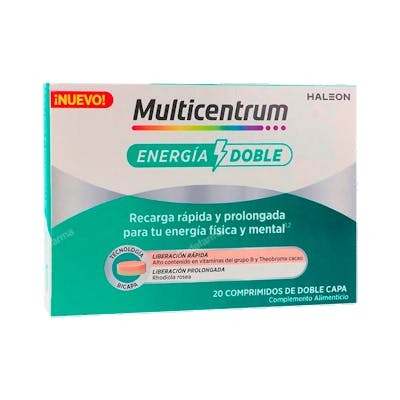 MULTICENTRUM Multicentrum Energia Doble 20 Comprimés MULTICENTRUM Multicentrum Energia Doble 20 Comprimés